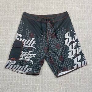 Southpole Board Shorts, Surf,‎ Skate, MMA, Y2K Graffiti Size 36 Waist Trunks